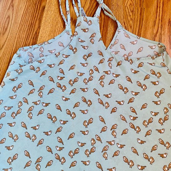 Zinga - Mint Green & Cute Birdie Tank Top M - Picture 9 of 10